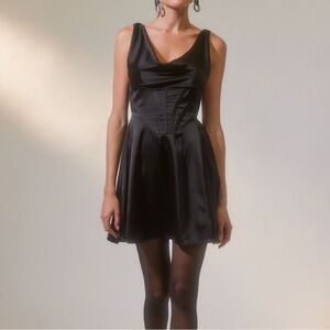 Urban Outfitters Helena Satin Corset Mini Dress